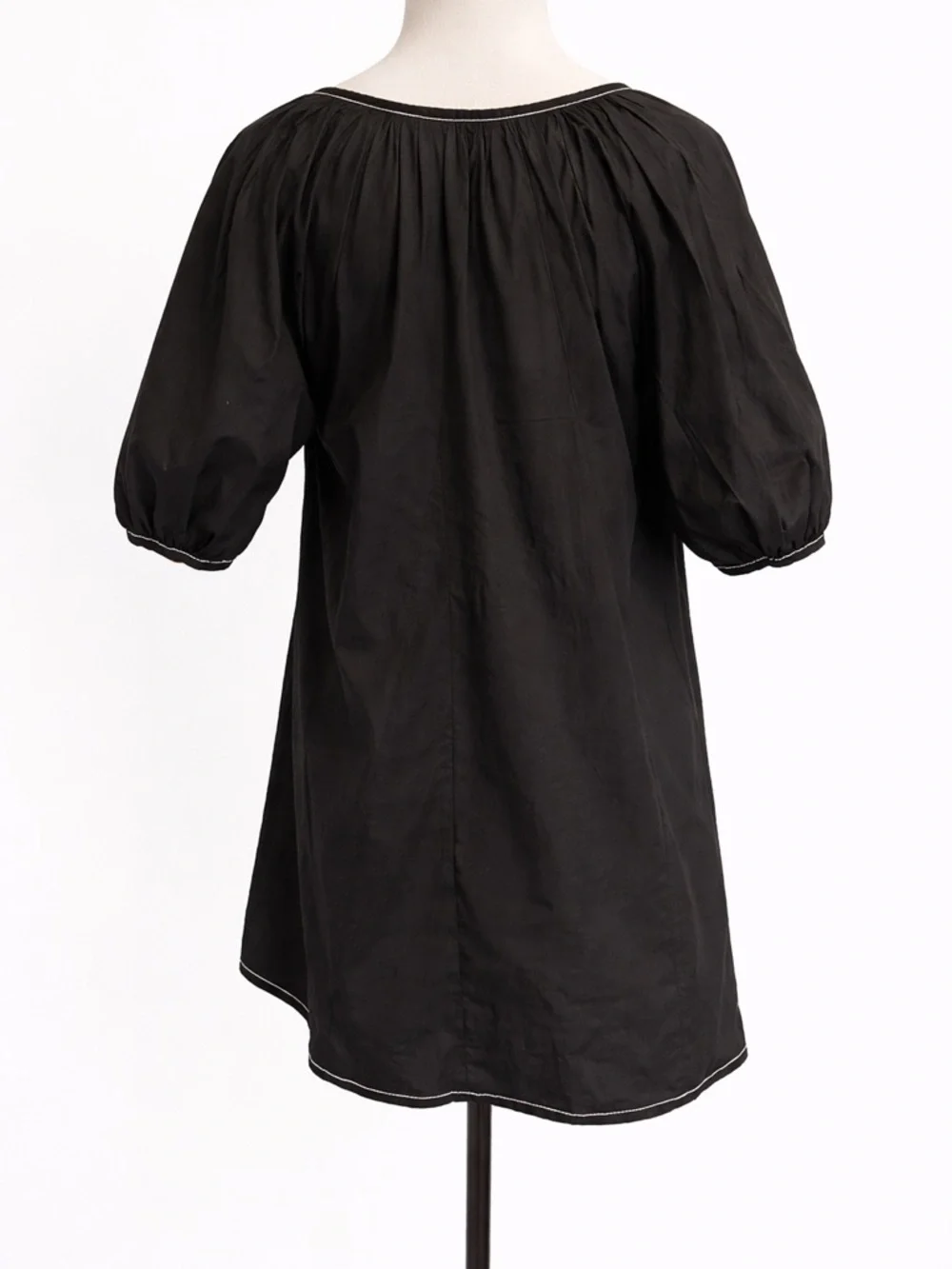 ASOS Collusion Black Short Puff Sleeve Babydoll Dress Size 4 - Picture 5 of 6